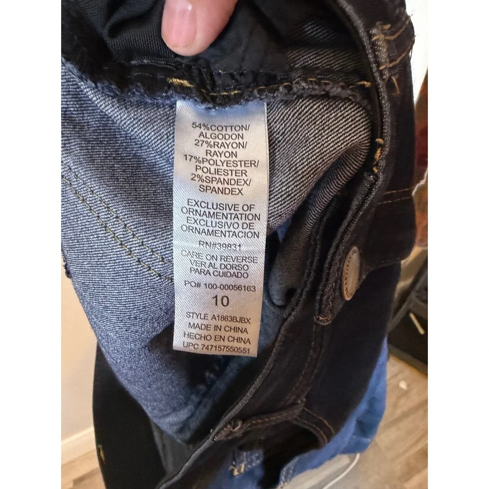 Artisan Crafted by Democracy Womens Skinny Jeans Dark Wash Indigo Size 10